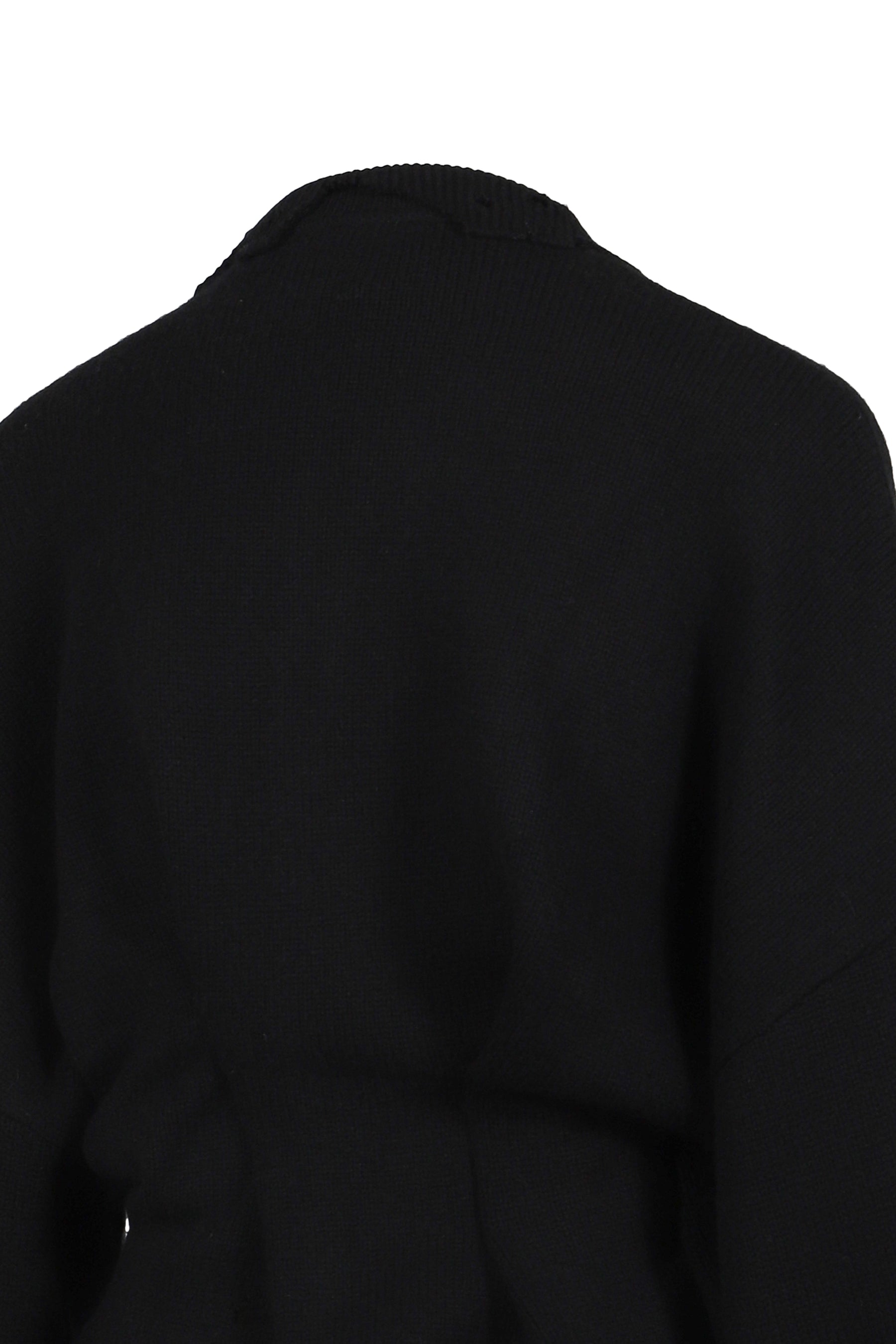 DISTRESSED CARDIGAN / BLK