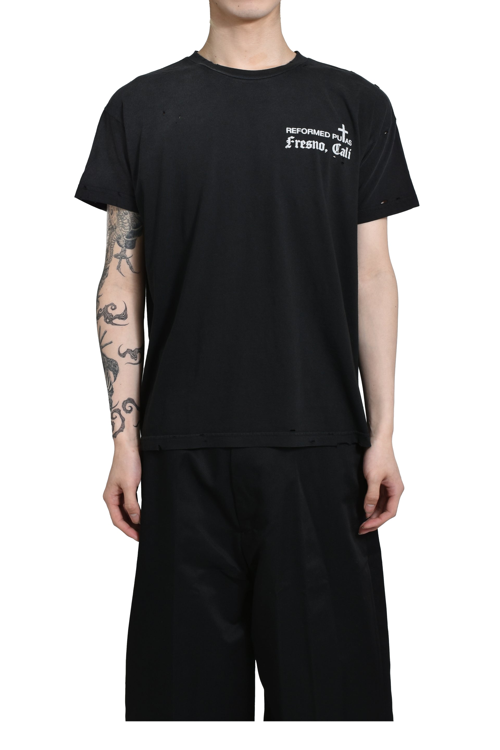 WILLY CHAVARRIA REFORMED PUTAS DESTROYED EASY TEE / BLK