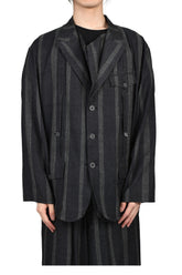 STRIPE JACKET / GRY