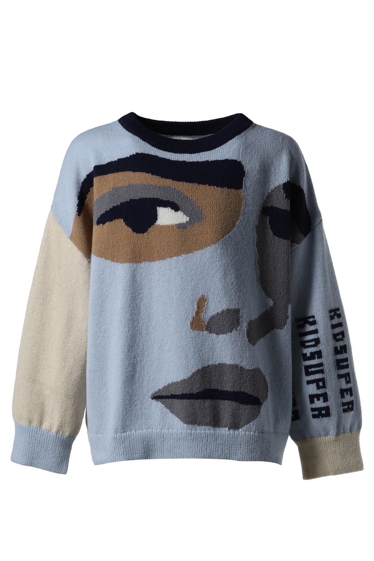 FACE BOXY SWEATER / BLU