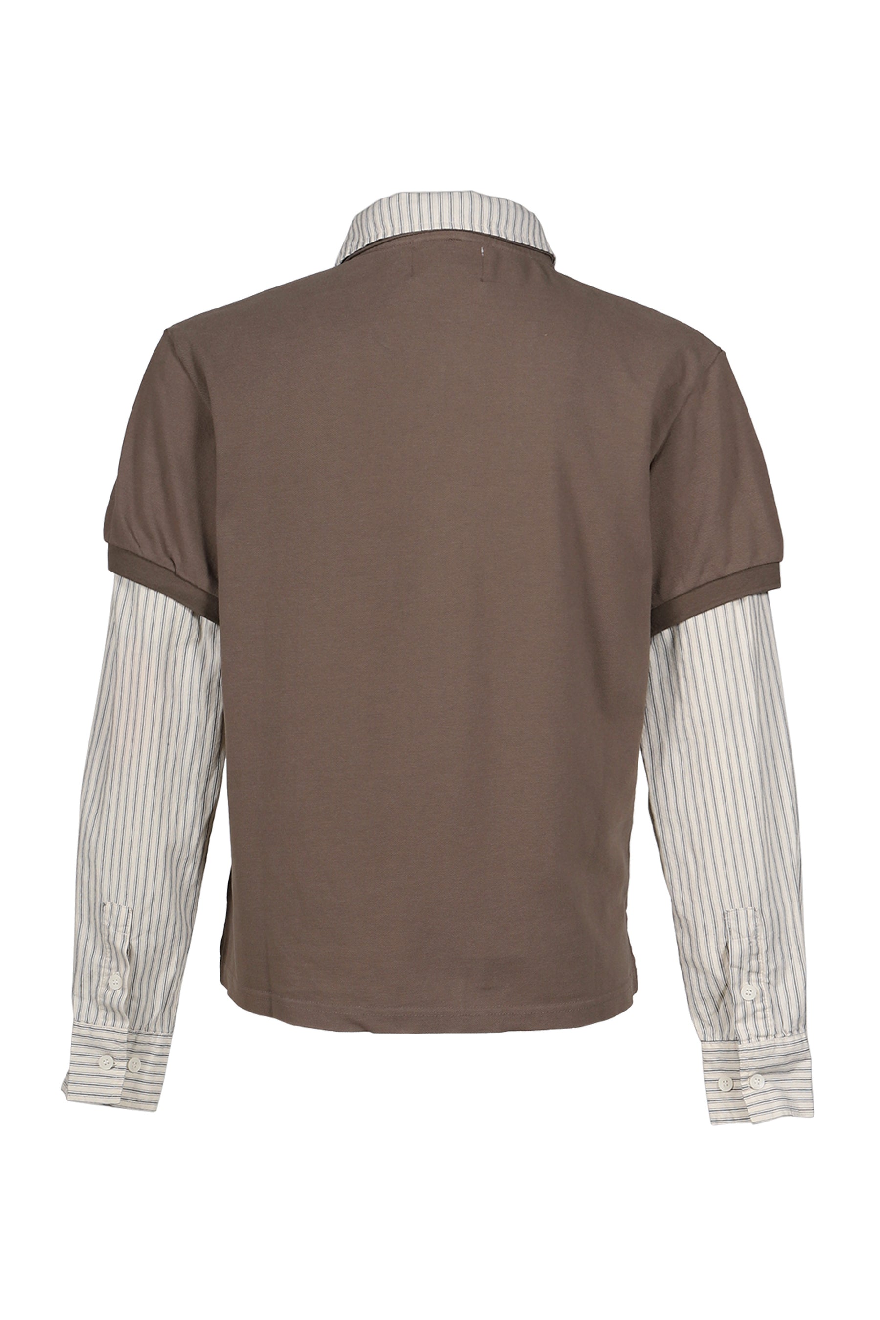 LAYERED POLO SHIRT / TAUPE