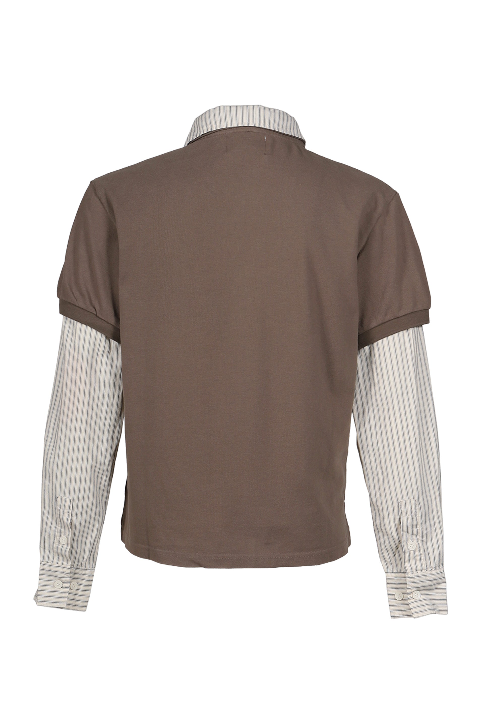 LAYERED POLO SHIRT / TAUPE