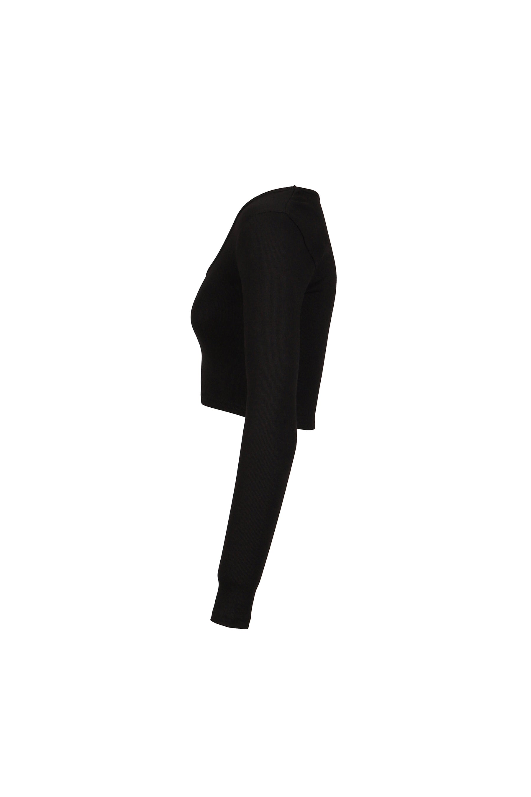 MOON LOGO JERSEY LS ROUNDNECK TOP / BLK