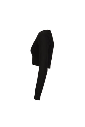 MOON LOGO JERSEY LS ROUNDNECK TOP / BLK