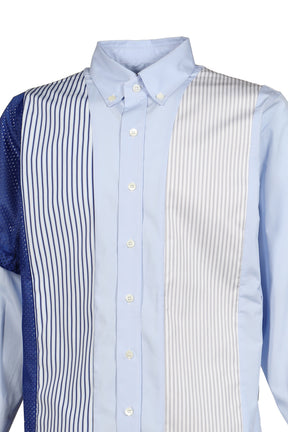 MIX SHIRT // ALL UNIQUE! / WHT/BLU