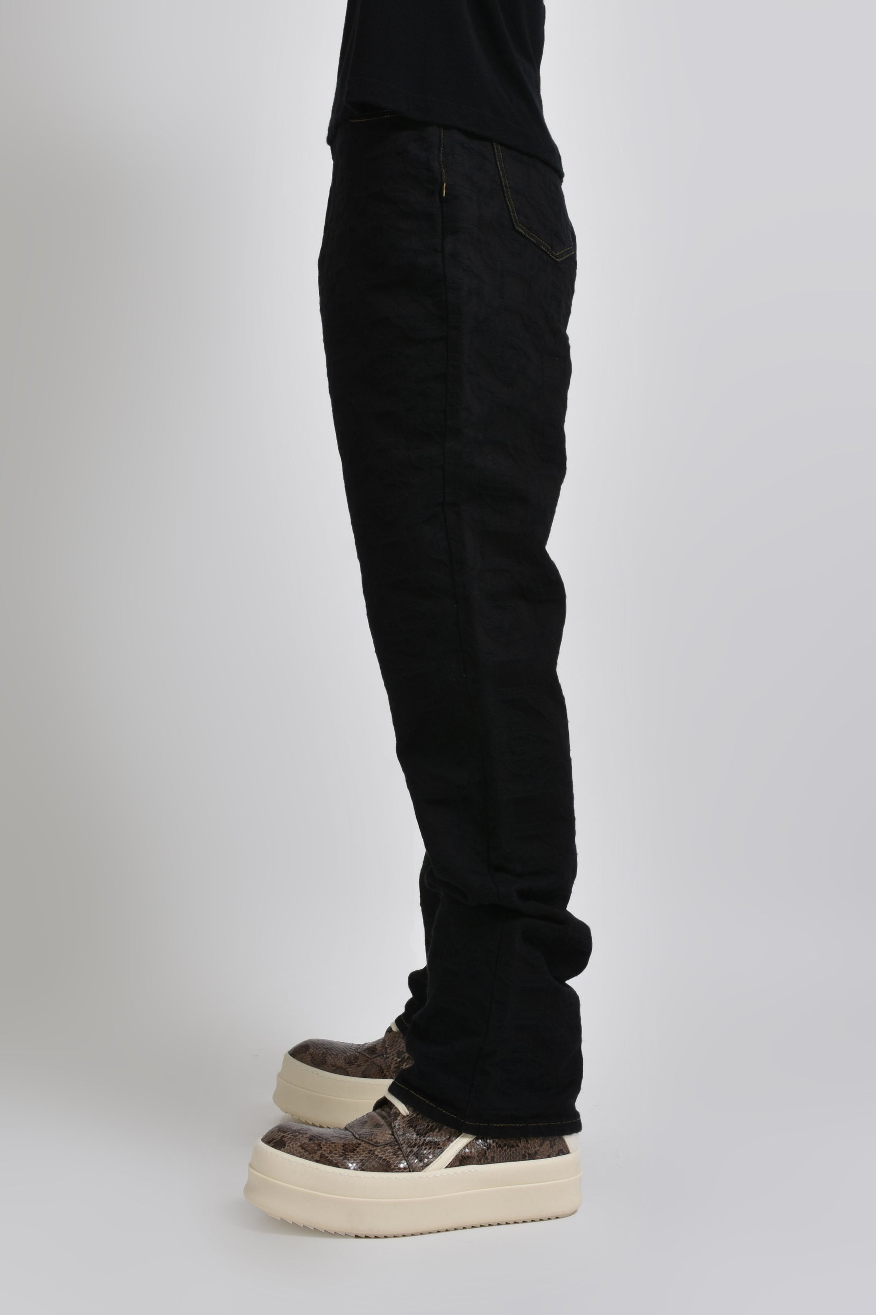 JACQUARD DENIM JEANS / BLK MONOGRAM