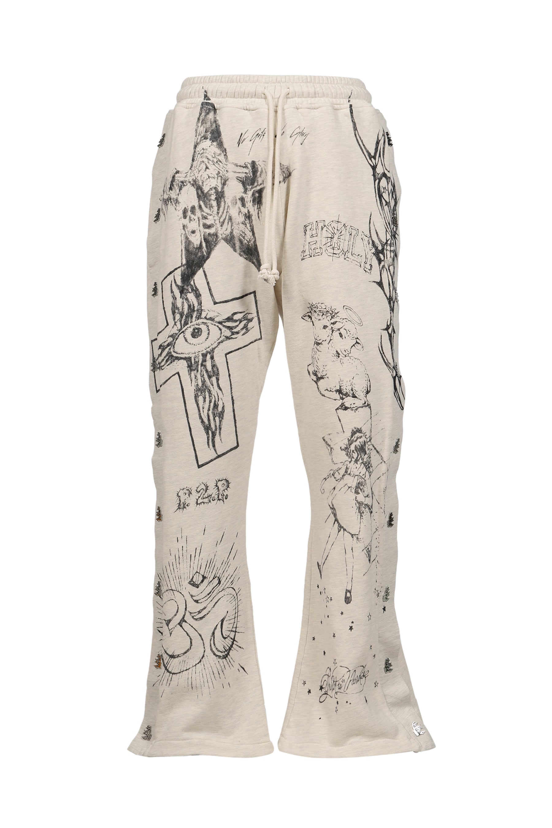 GRAFFITI MIRROR FACE SWEATPANTS / GRY
