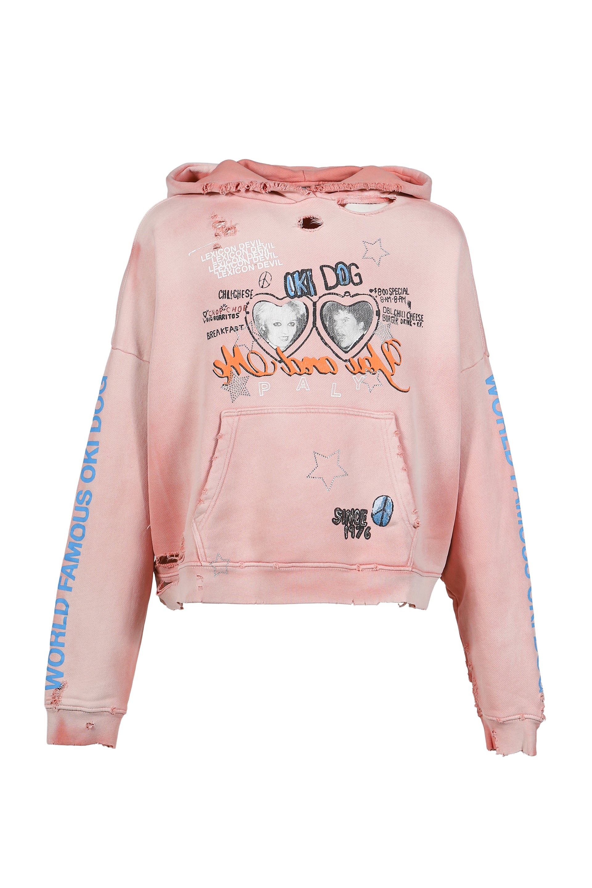 OKI DOG HOODED SWEATSHIRT / PNK