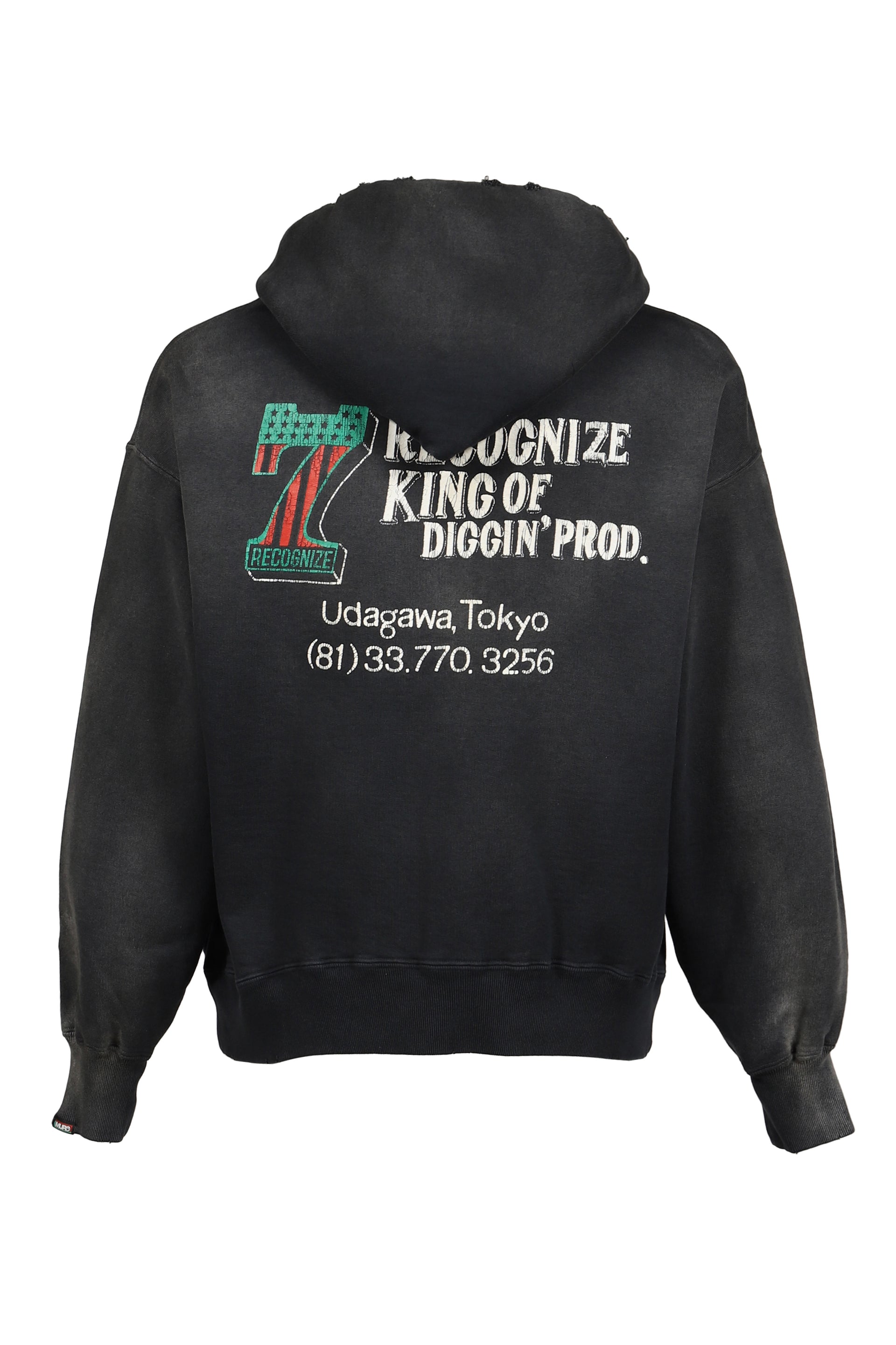 #7 VINYL ZIP HOODIE AGED / BLK