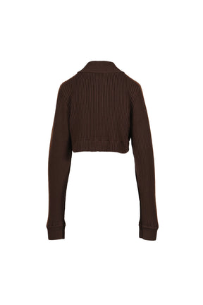 DOUBLE ZIP KNIT / BRW