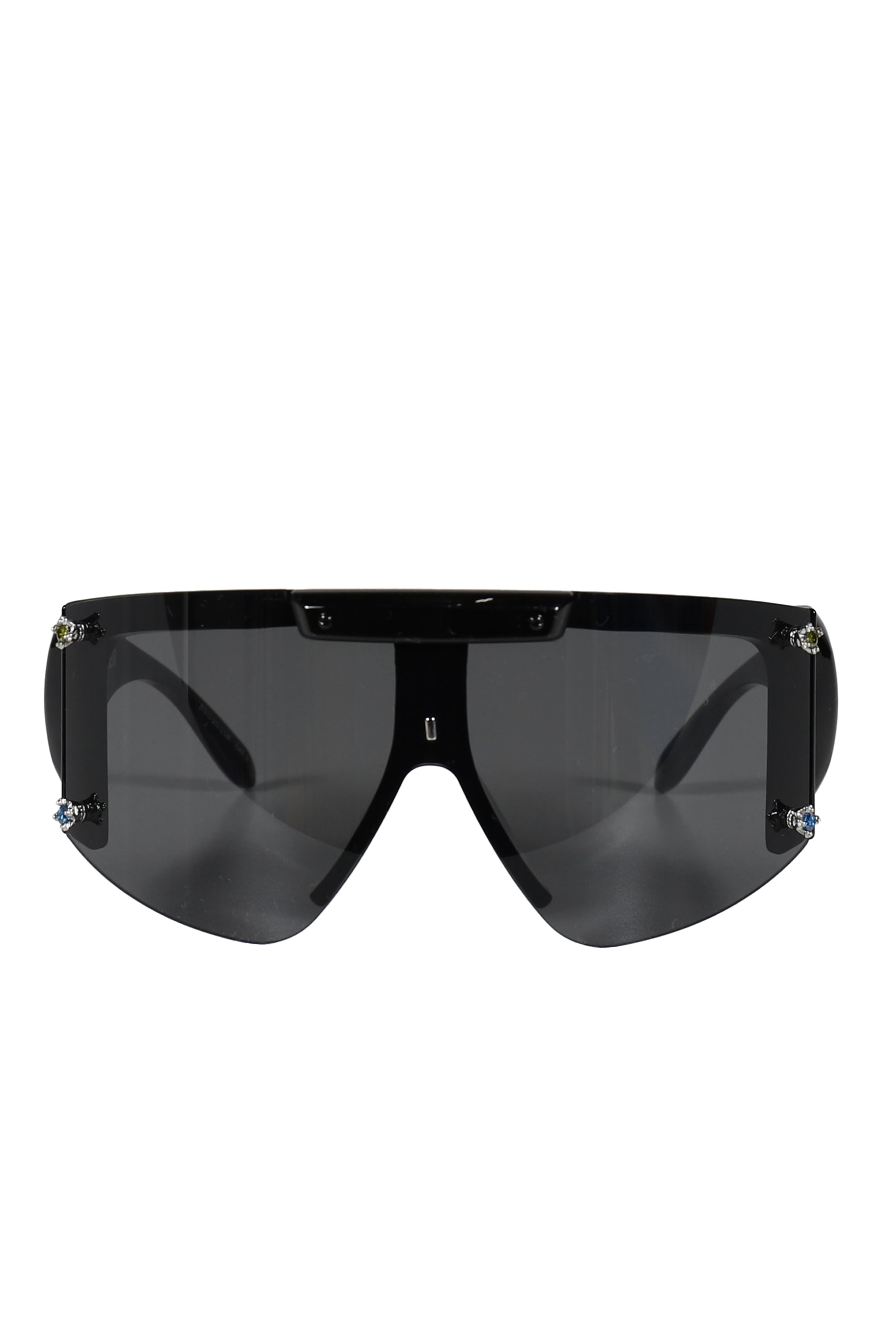 GEM-STUD KNOTTED SUNGLASSES / BLK