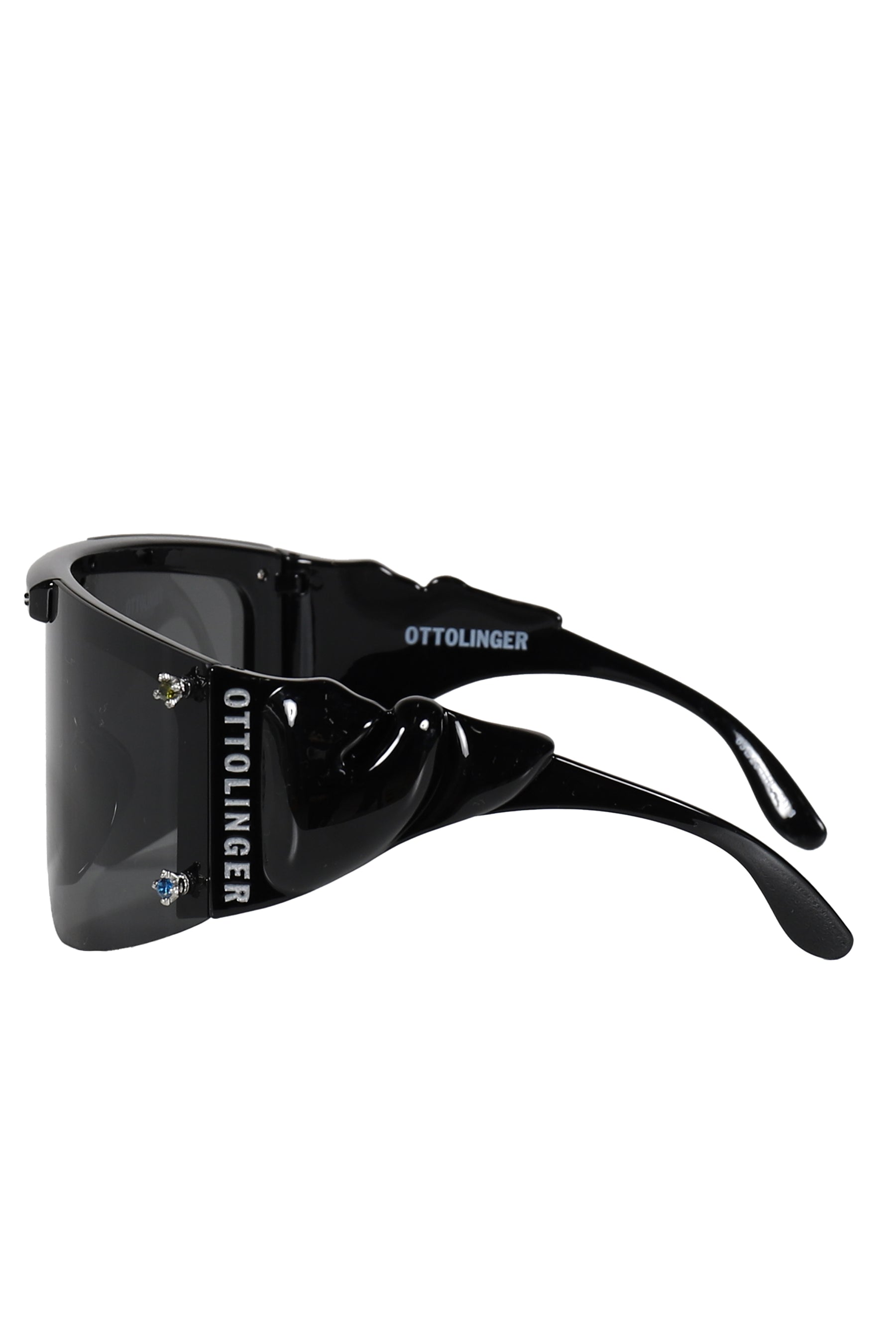 GEM-STUD KNOTTED SUNGLASSES / BLK