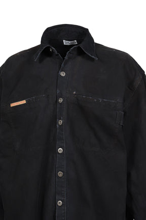 BIG CANVAS SHIRT / BLK