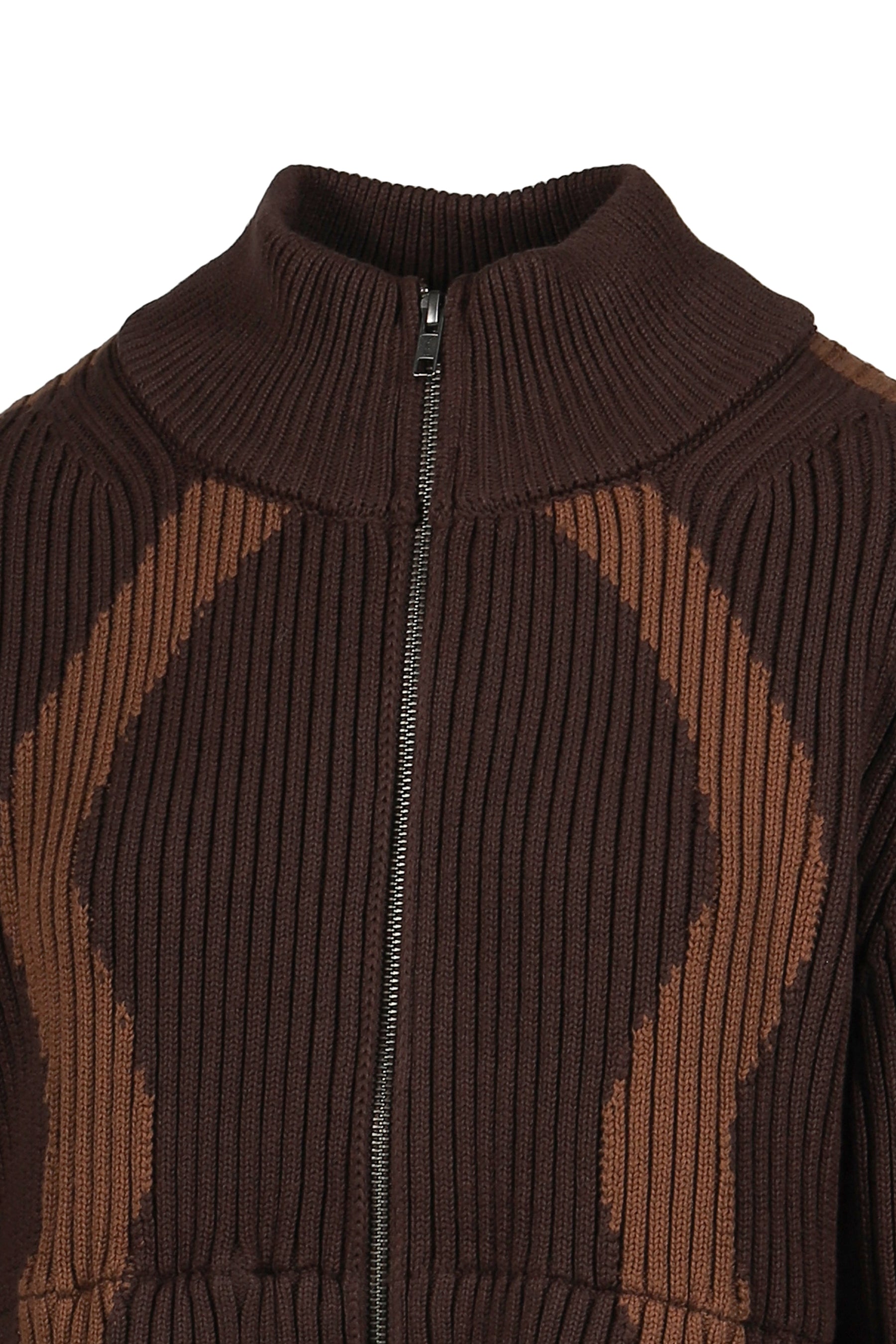 DOUBLE ZIP KNIT / BRW