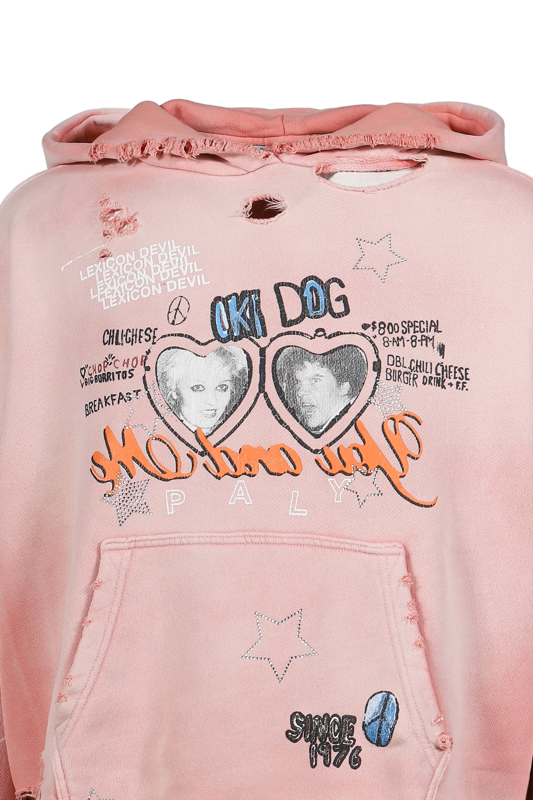 OKI DOG HOODED SWEATSHIRT / PNK