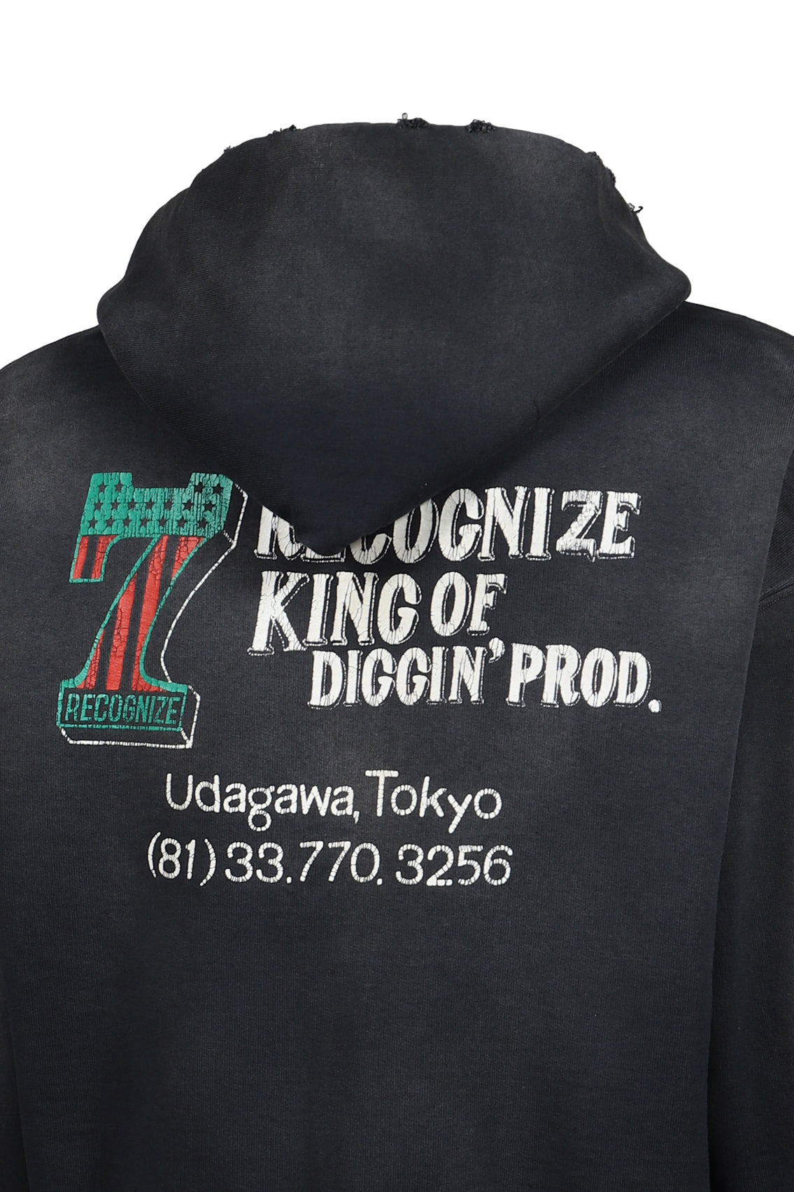 #7 VINYL ZIP HOODIE AGED / BLK