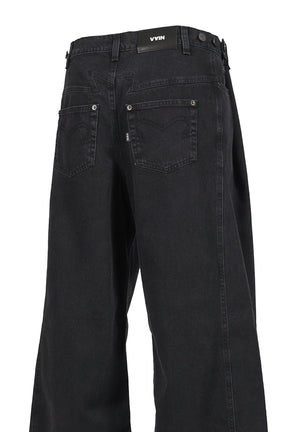 ADJUSTABLE JEANS / BLACK 