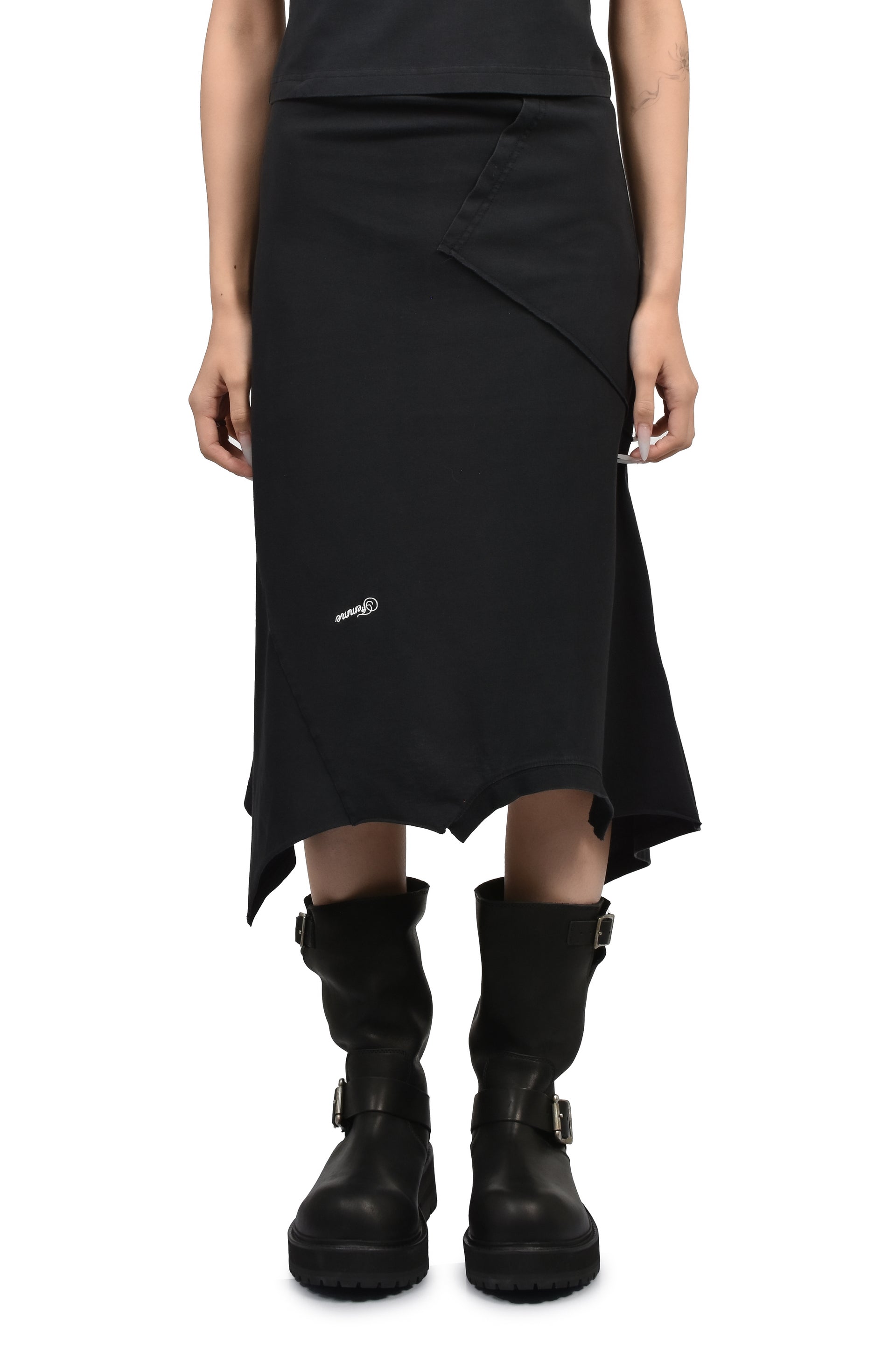 FEMME UPSIDE-DOWN SKIRT / BLK