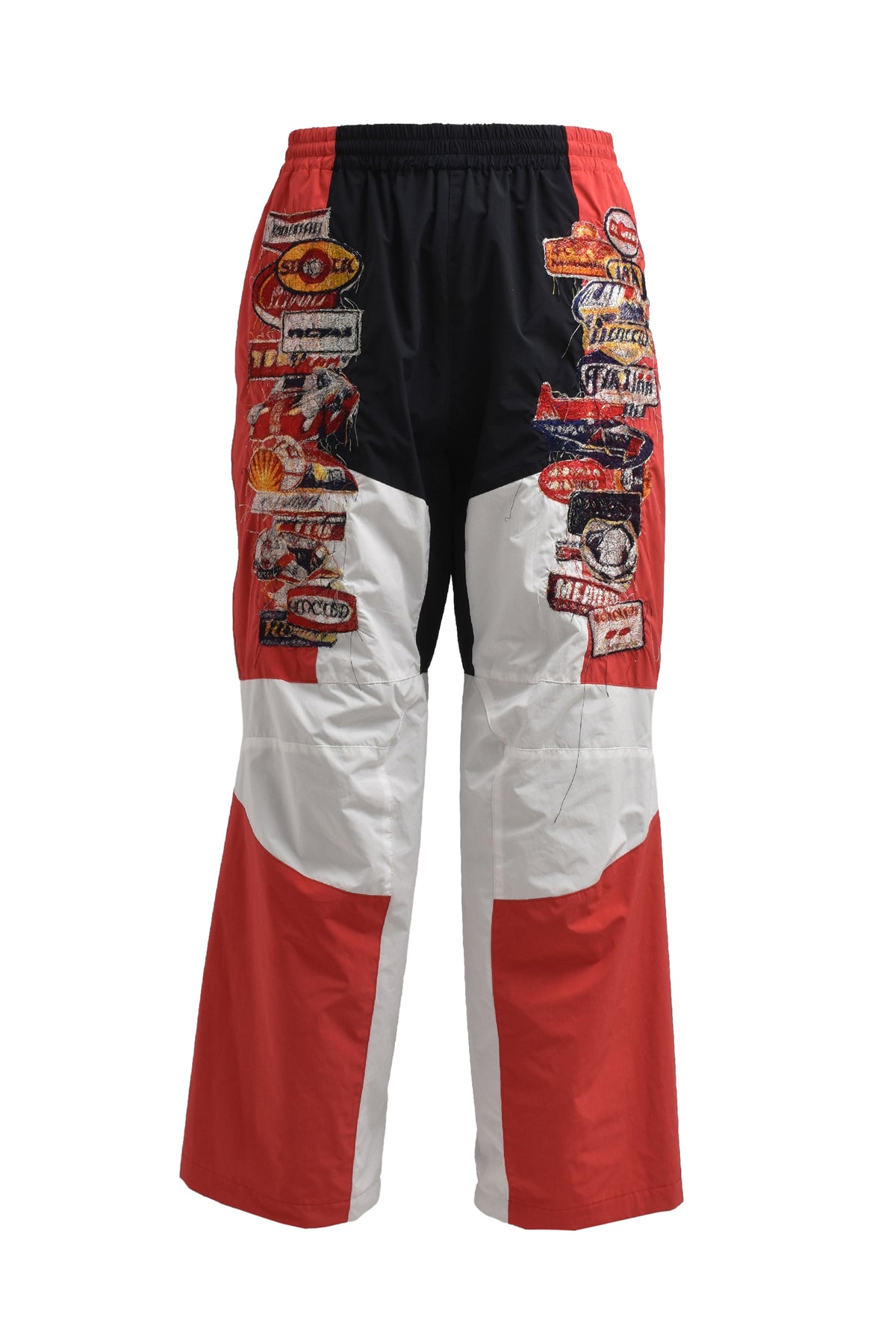 A.I. PATCHES EMBRIDERY TRACK PANTS / BLK