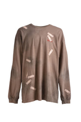 BANDAGE EMBROIDERY L/S T-SHIRT / GRY BEI