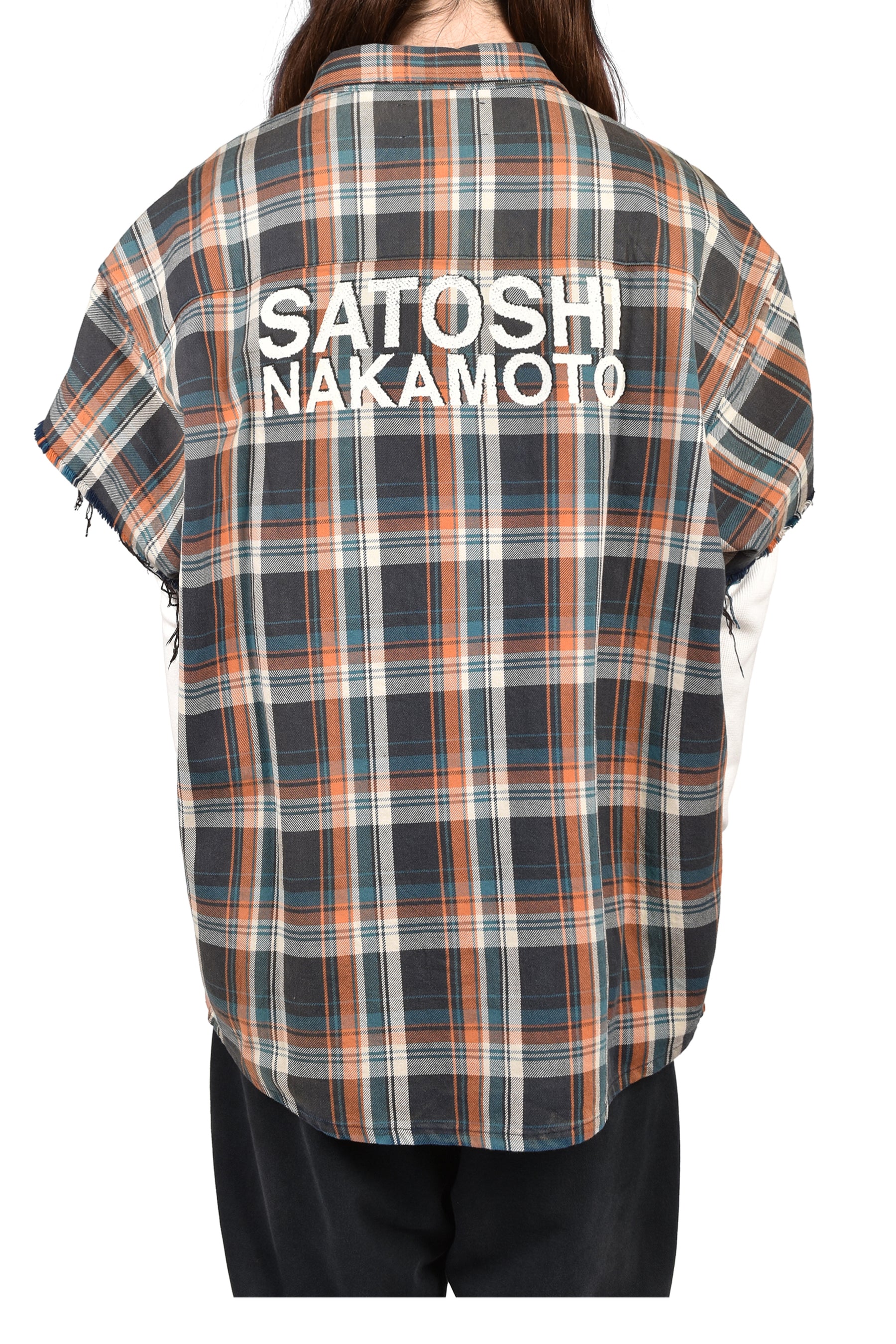 SATOSHI NAKAMOTO サトシナカモト FW25 BENDER CUT OFF FLANNEL / ORG