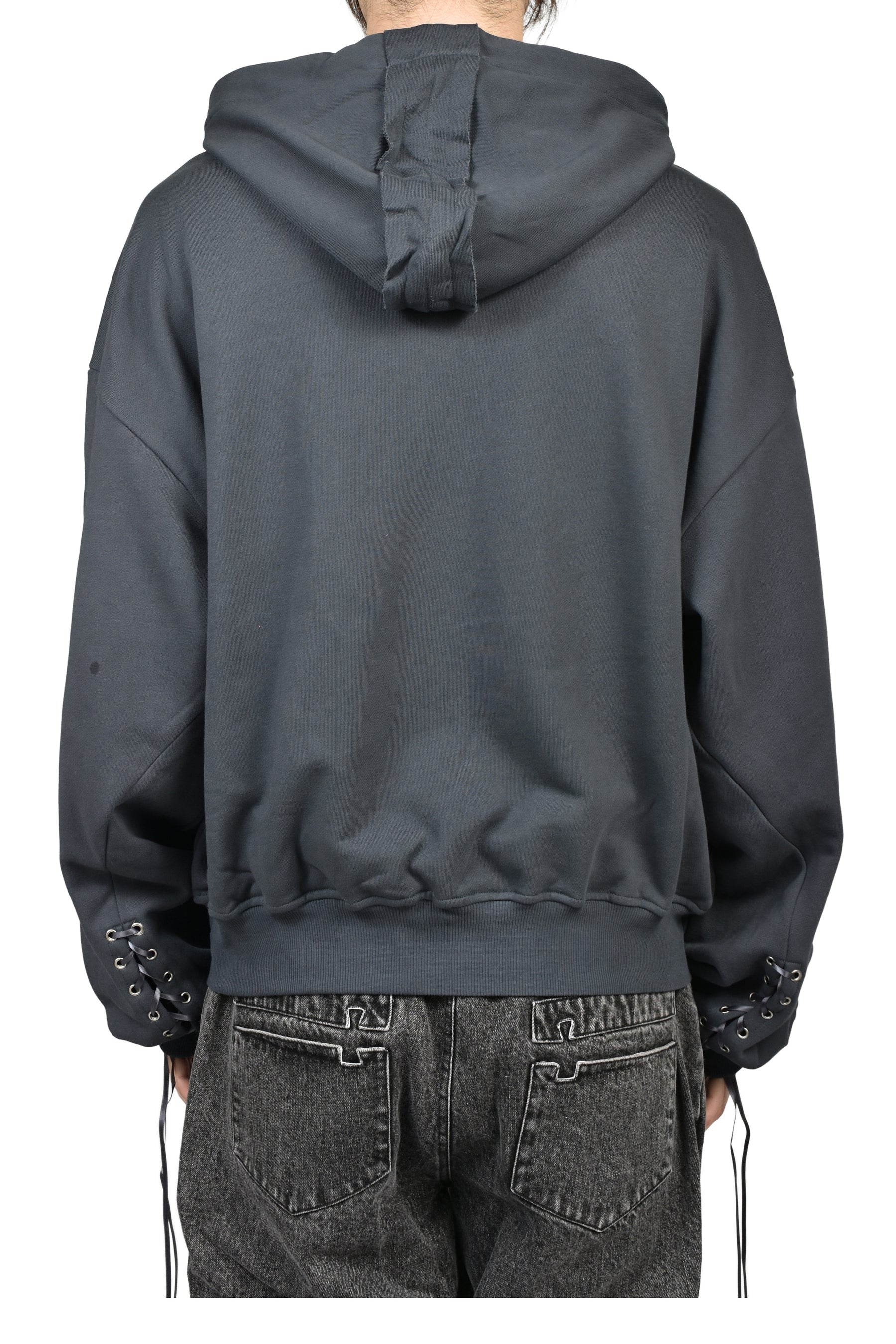 WASHED CHAOS HOODIE / BLK