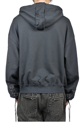 WASHED CHAOS HOODIE / BLK