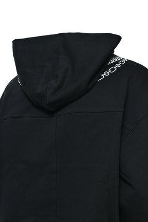 LAST NEST ラストネスト FW25 NECKLACE HOODIE / BLK - NUBIAN ヌビアン