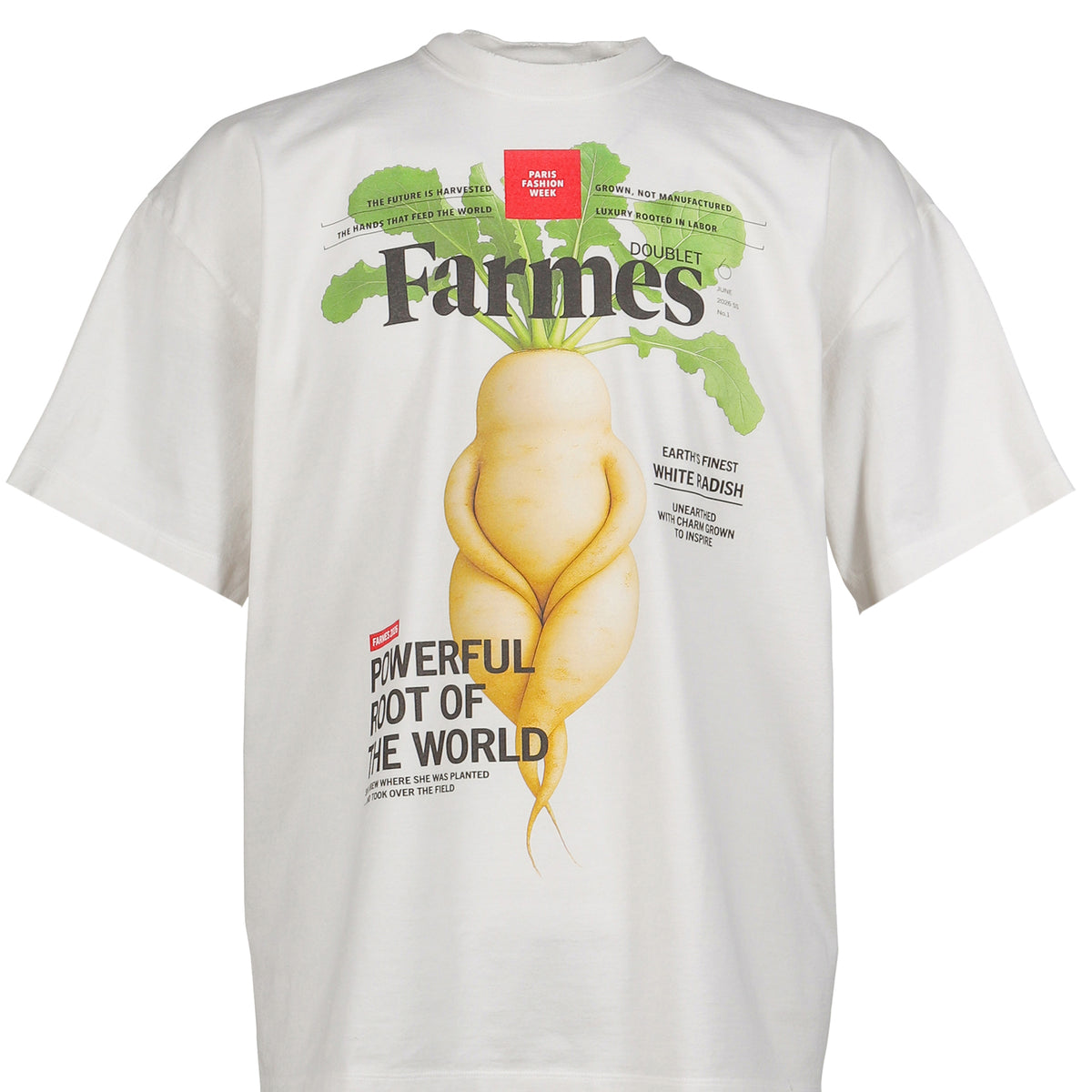 doublet ダブレット SS26 FARMES MAGAZINE COVER T-SHIRT / WHT