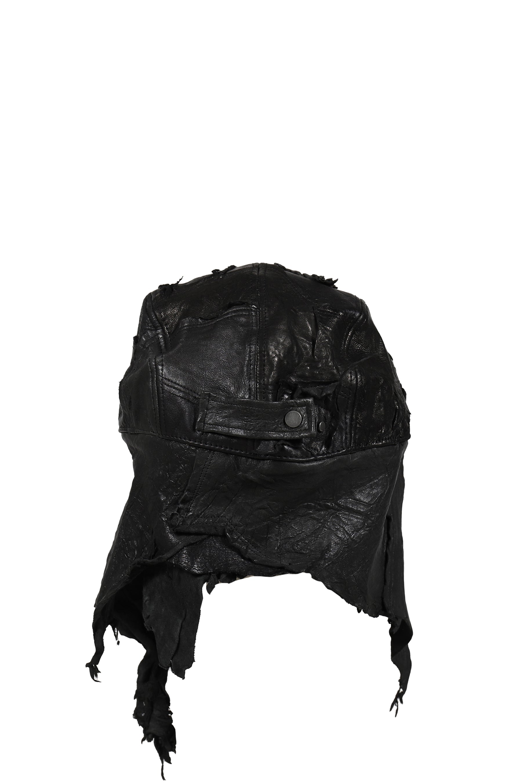 BOMBER HAT SCRAP LEATHER / BLK 