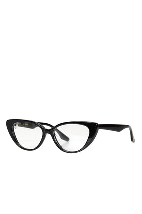 GEMSTONE BOWKNOT GLASSES SIDE BOW / BLK 