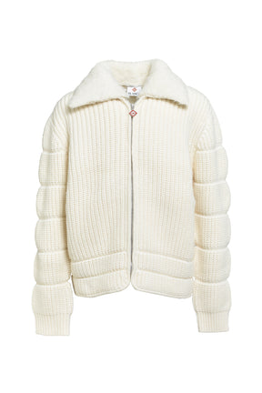 RIB PADDED JACKET / ALPACA MIX 