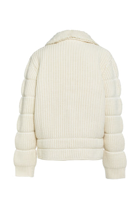 RIB PADDED JACKET / ALPACA MIX 