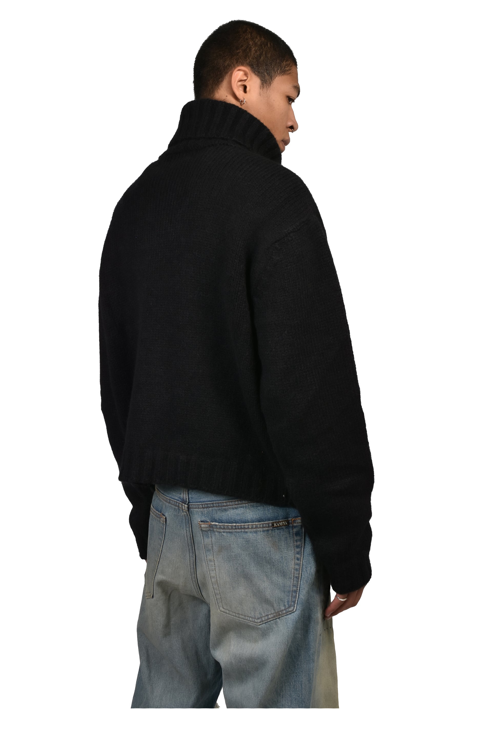 UNISEX CREST SWEATER KNIT / BLK