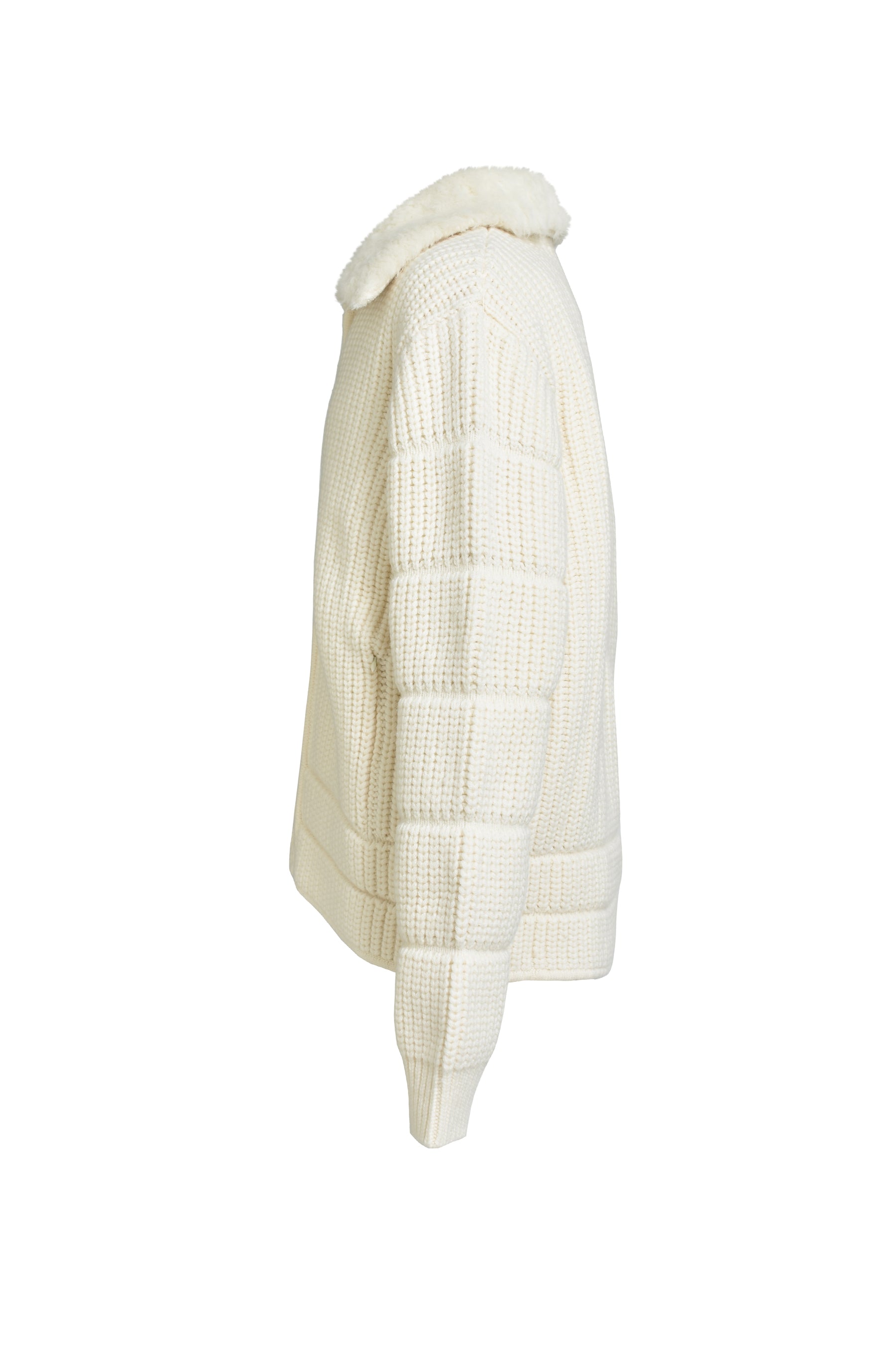 RIB PADDED JACKET / ALPACA MIX 