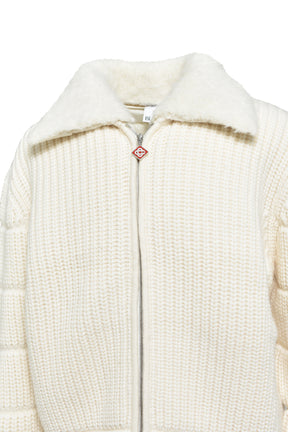 RIB PADDED JACKET / ALPACA MIX 