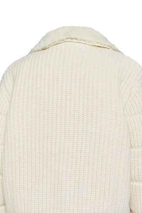 RIB PADDED JACKET / ALPACA MIX 