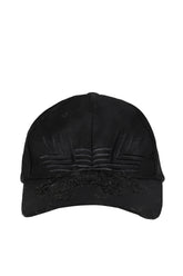 LASER CUT WAXED DAMAGED CAP / BLK