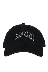 WASHED COTTON CANVAS CAP EMB / BLK