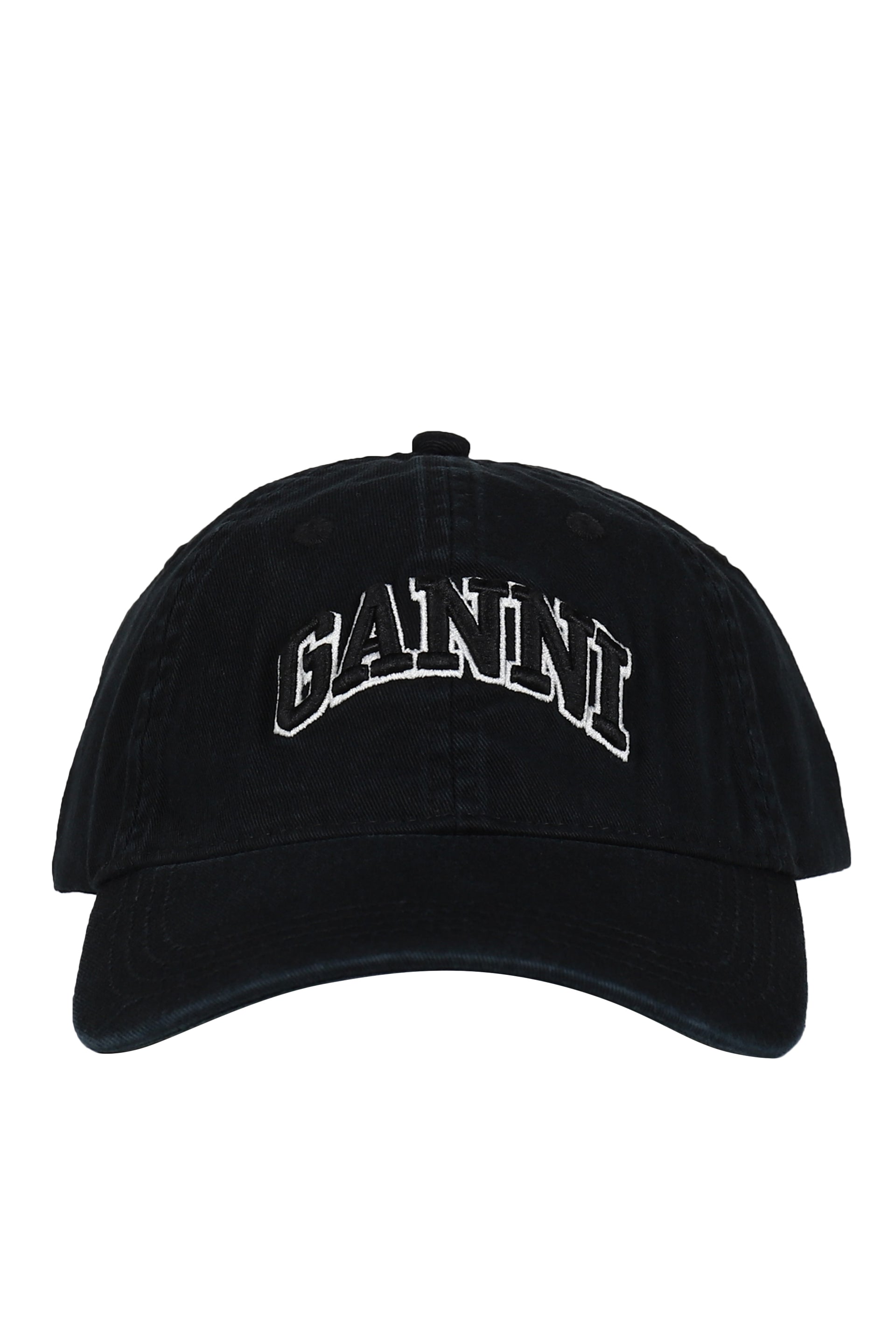 WASHED COTTON CANVAS CAP EMB / BLK