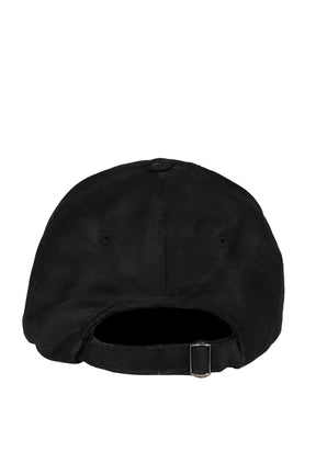 LASER CUT WAXED DAMAGED CAP / BLK