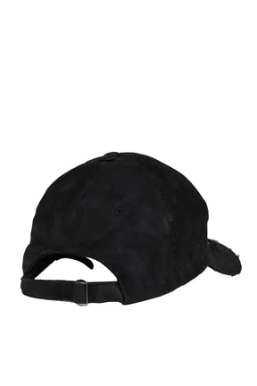 LASER CUT WAXED DAMAGED CAP / BLK