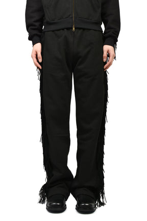 FRINGED SWEATS / BLK
