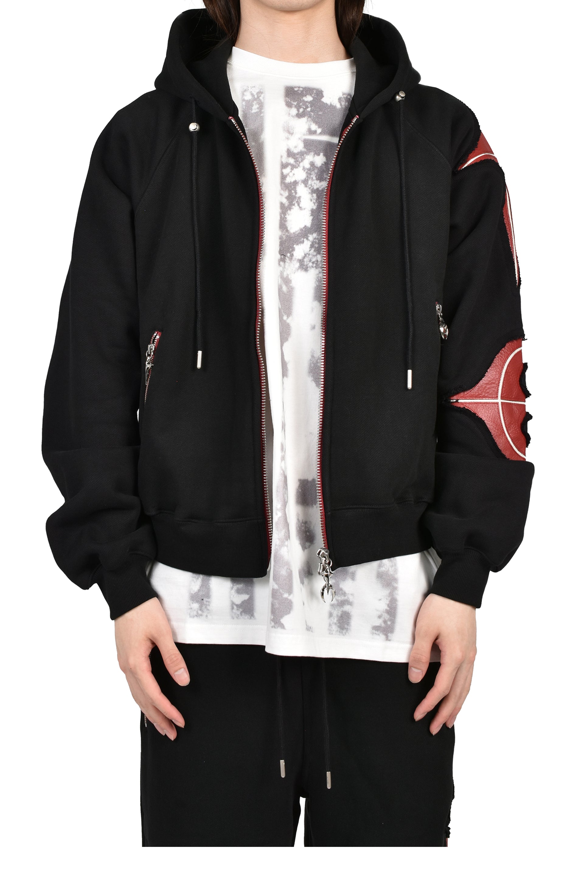 NEW ROCK ZIP-UP HOODIE / BLK