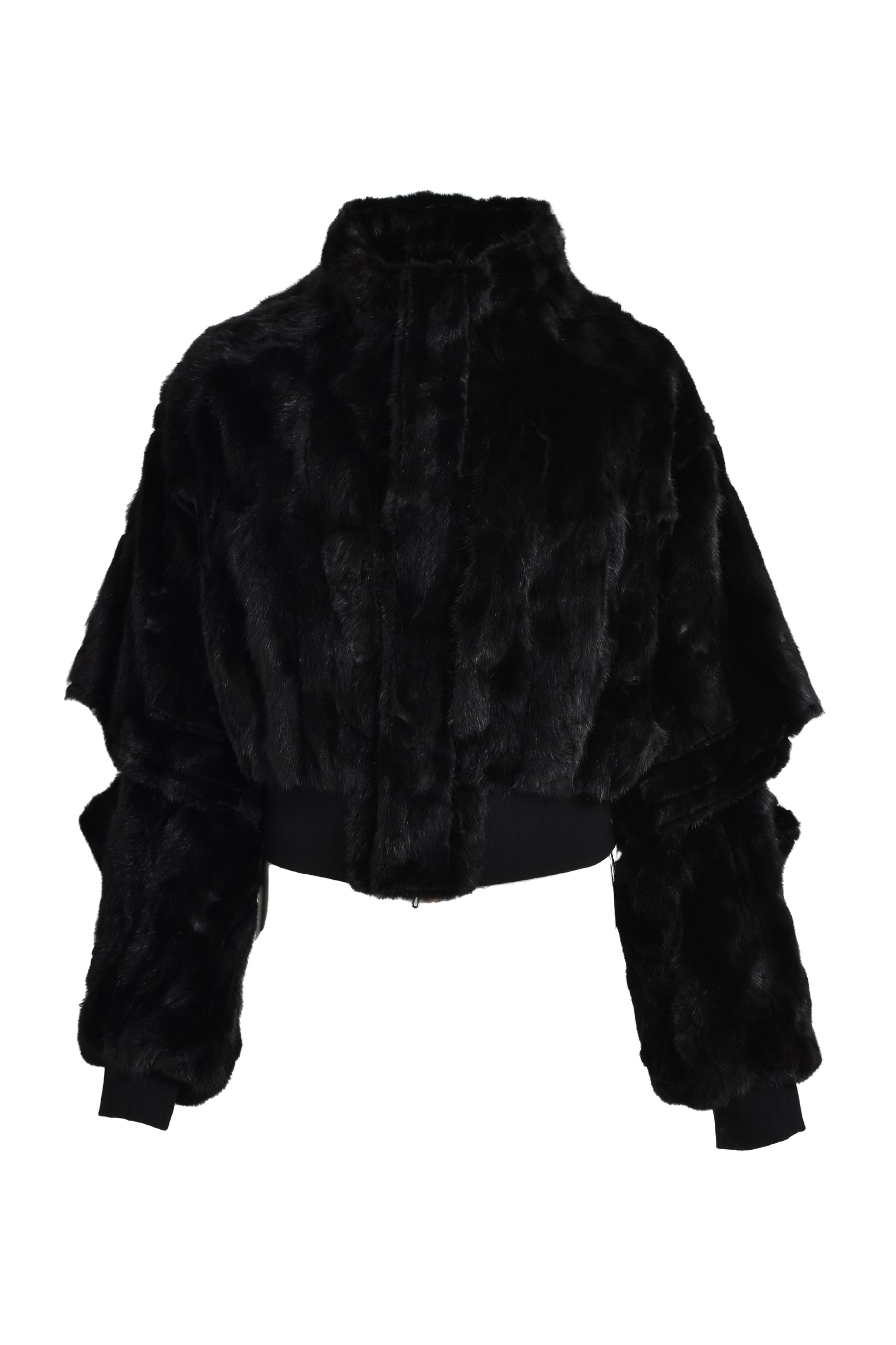 MINK HAIR BLOUSON / BLK