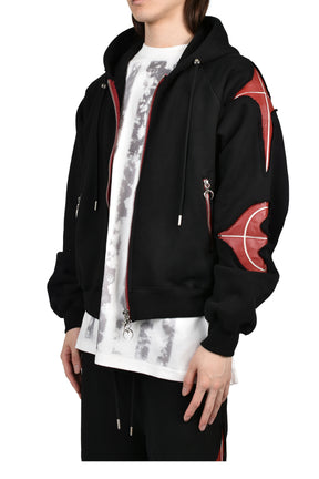 NEW ROCK ZIP-UP HOODIE / BLK