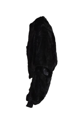 MINK HAIR BLOUSON / BLK