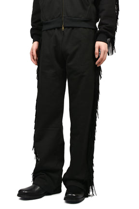 FRINGED SWEATS / BLK