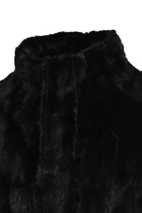 MINK HAIR BLOUSON / BLK