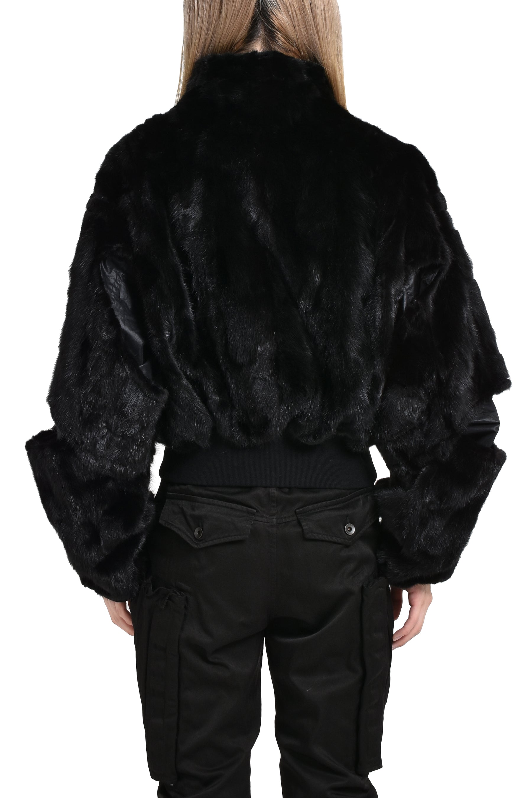 MINK HAIR BLOUSON / BLK